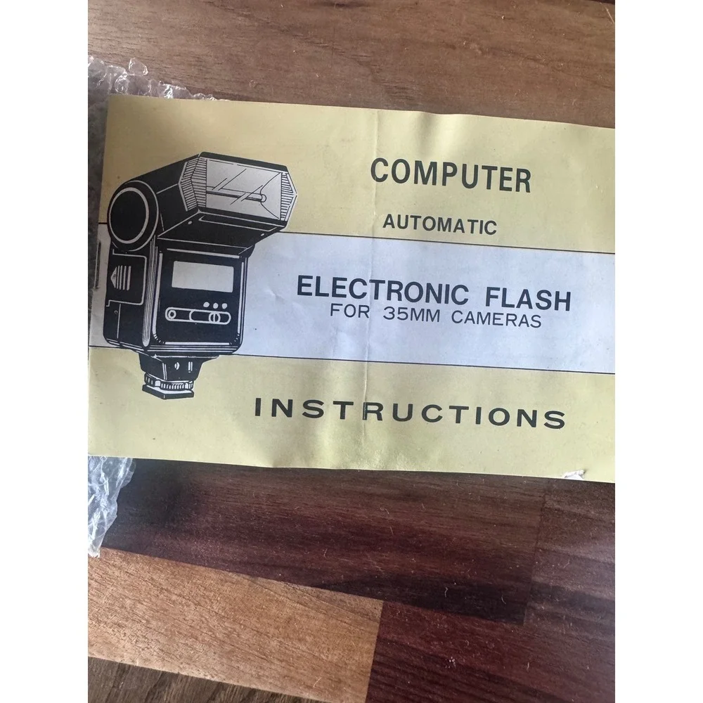 Vintage Zykorrr 355 Computerized Electronic Flash 35mm Camera Hot Shoe + Manual